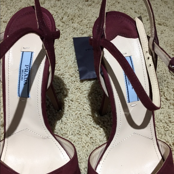 Prada Calzature Donna Platform Heels 37.5 perfect fall color - Picture 4 of 9